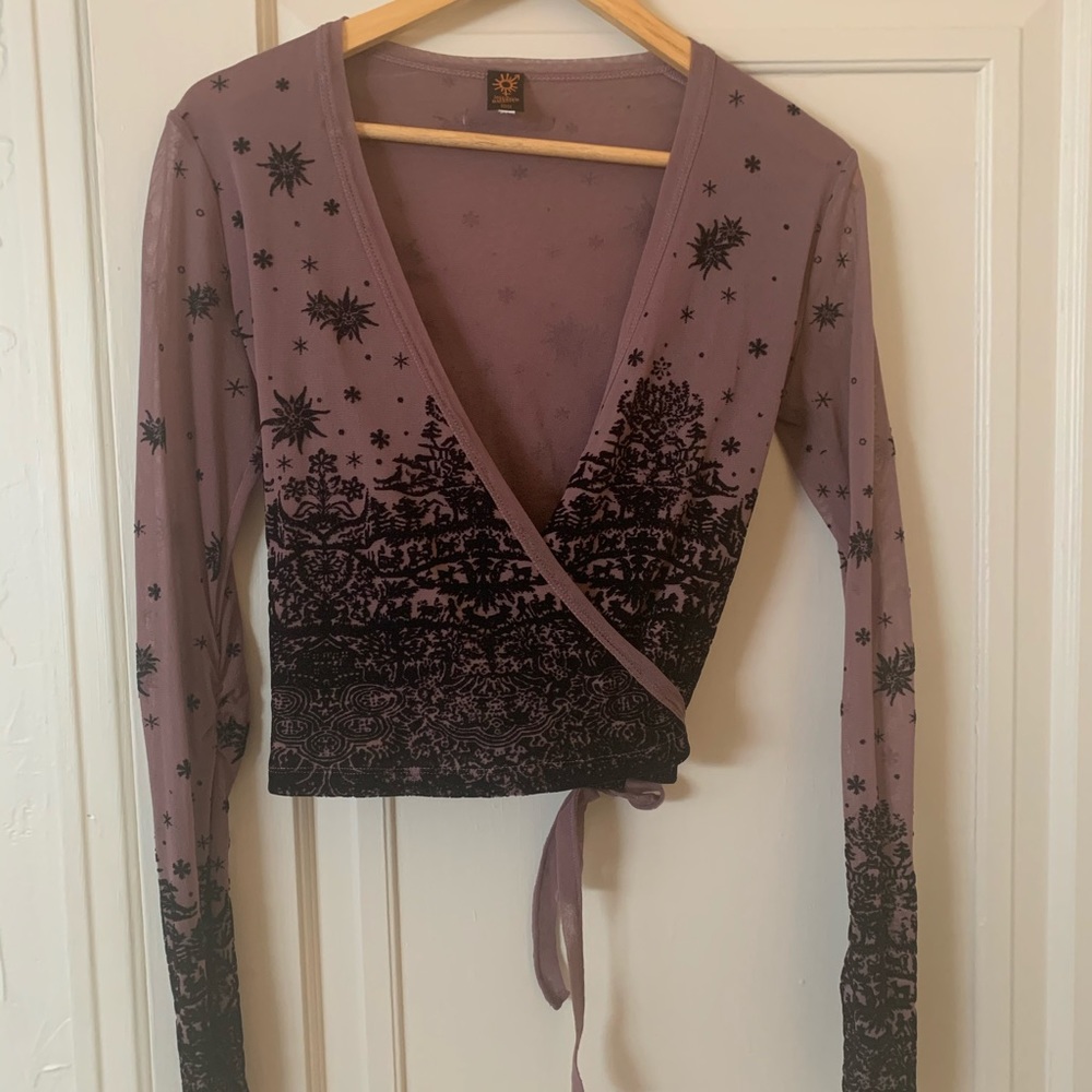 Jean Paul Gaultier long sleeve wrap top